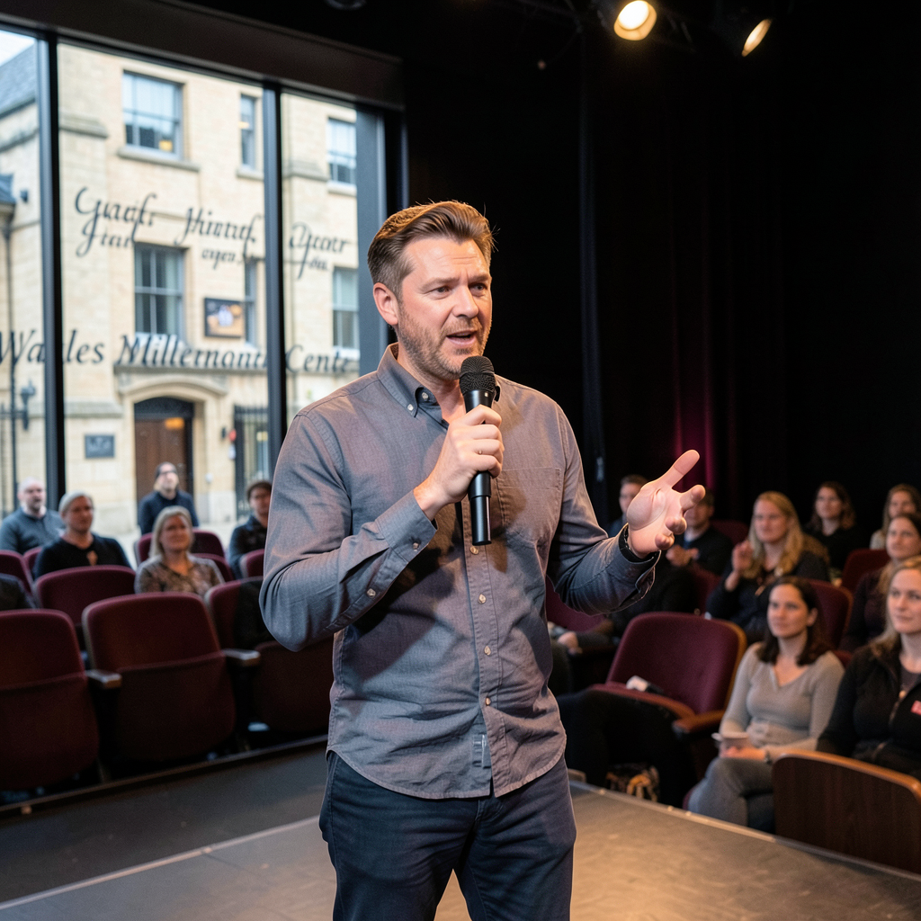 James Barr brings domestic abuse comedy show to Wales Millennium Centre